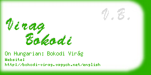 virag bokodi business card